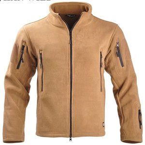 Men's Military Jacket Soft Fleece Tactical Jackets Safari Zipper Men Camo Jacket